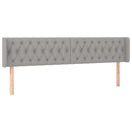 Vidaxl hoofdbord met randen 203x16x78 88 cm stof lichtgrijs