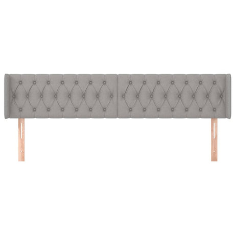 Vidaxl hoofdbord met randen 203x16x78 88 cm stof lichtgrijs