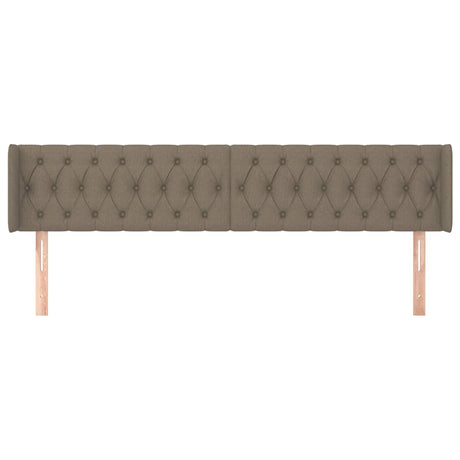 Vidaxl hoofdbord met randen 203x16x78 88 cm stof taupe