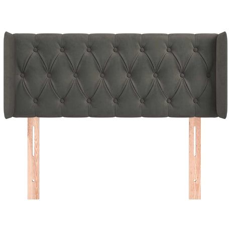 Vidaxl hoofdbord met randen 93x16x78 88 cm fluweel donkergrijs