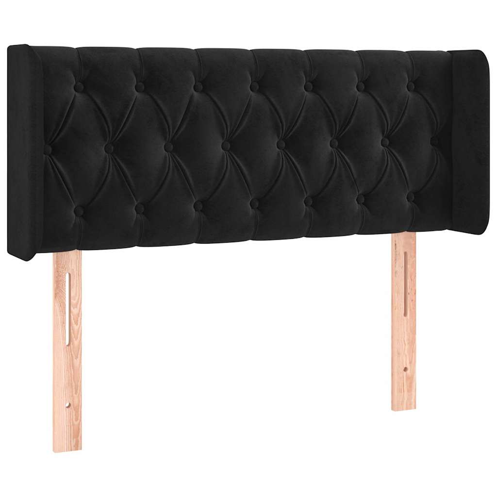 Vidaxl hoofdbord met randen 93x16x78 88 cm fluweel zwart