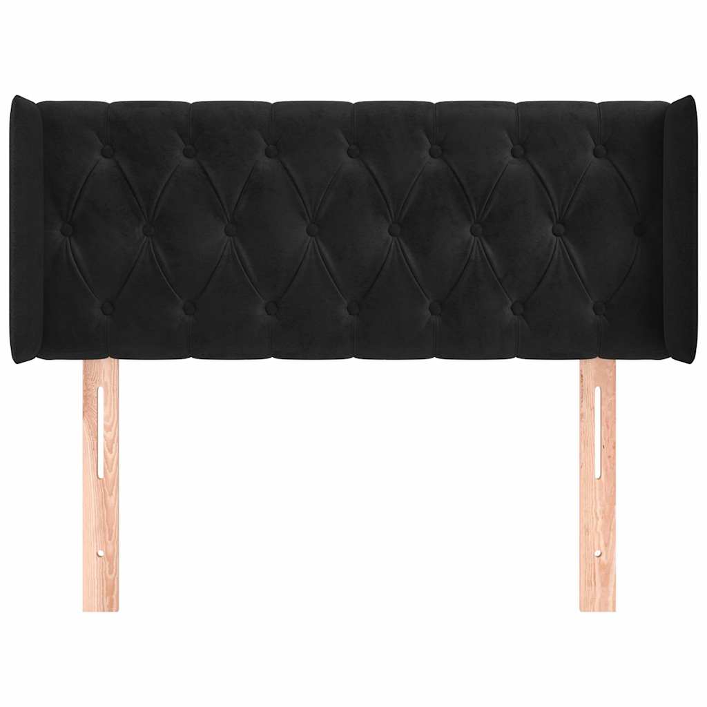 Vidaxl hoofdbord met randen 93x16x78 88 cm fluweel zwart