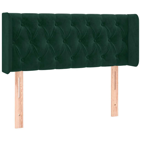 Vidaxl hoofdbord met randen 93x16x78 88 cm fluweel donkergroen
