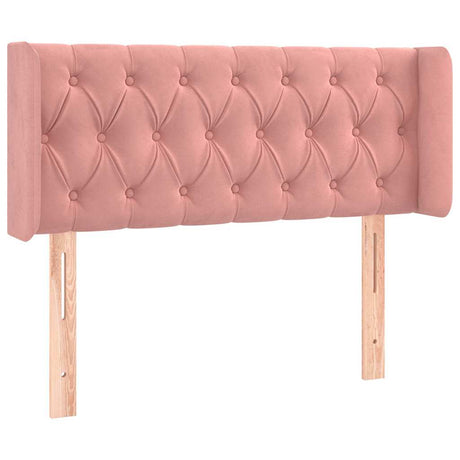 Vidaxl hoofdbord met randen 93x16x78 88 cm fluweel roze