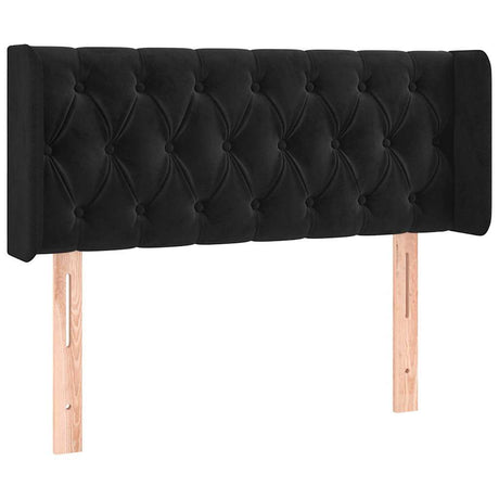 Vidaxl hoofdbord met randen 103x16x78 88 cm fluweel zwart