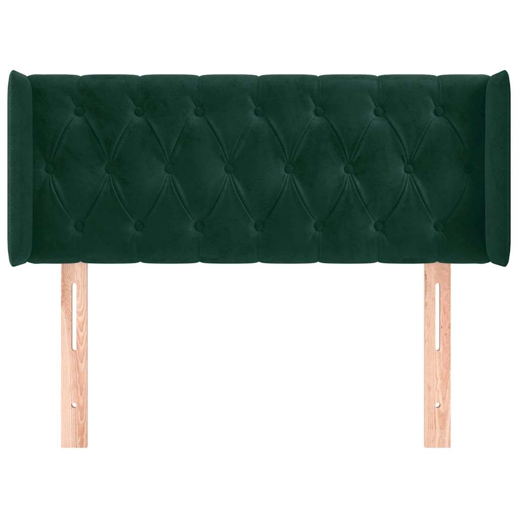 Vidaxl hoofdbord met randen 103x16x78 88 cm fluweel donkergroen