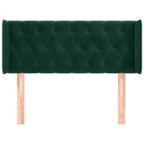 Vidaxl hoofdbord met randen 103x16x78 88 cm fluweel donkergroen