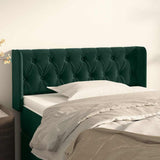 Vidaxl hoofdbord met randen 103x16x78 88 cm fluweel donkergroen