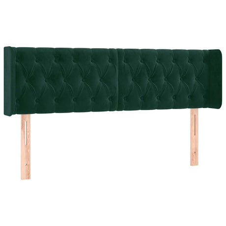 Vidaxl hoofdbord met randen 147x16x78 88 cm fluweel donkergroen