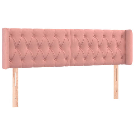 Vidaxl hoofdbord met randen 147x16x78 88 cm fluweel roze
