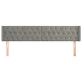 Vidaxl hoofdbord met randen 203x16x78 88 cm fluweel lichtgrijs