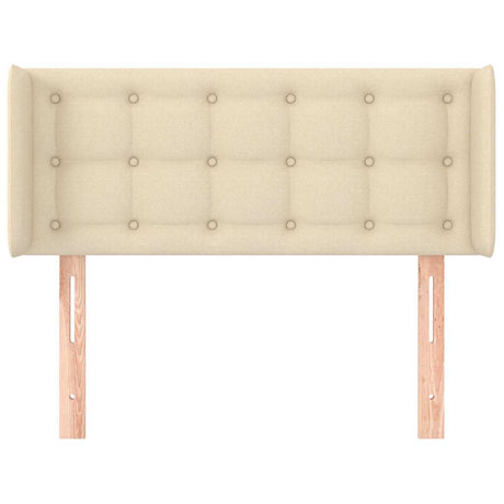 Vidaxl hoofdbord met randen 83x16x78 88 cm stof crèmekleurig