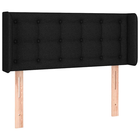 Vidaxl hoofdbord met randen 93x16x78 88 cm stof zwart