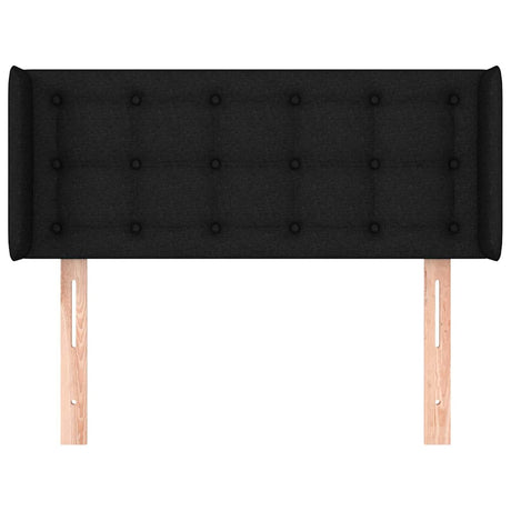 Vidaxl hoofdbord met randen 93x16x78 88 cm stof zwart