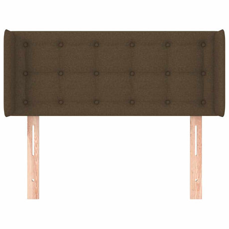 Vidaxl hoofdbord met randen 93x16x78 88 cm stof donkerbruin