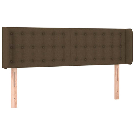 Vidaxl hoofdbord met randen 147x16x78 88 cm stof donkerbruin