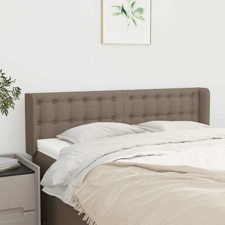 Vidaxl hoofdbord met randen 147x16x78 88 cm stof taupe