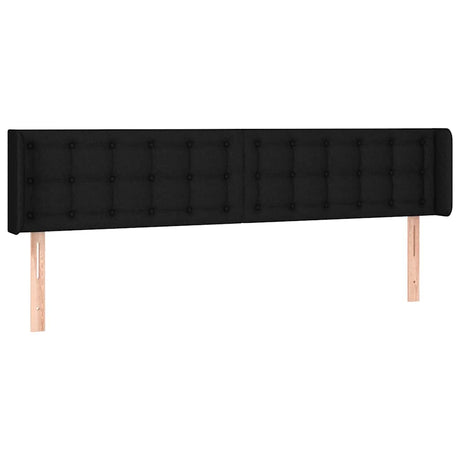 Vidaxl hoofdbord met randen 163x16x78 88 cm stof zwart