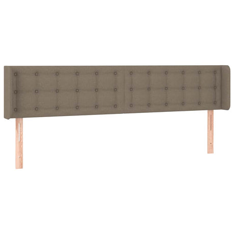 Vidaxl hoofdbord met randen 163x16x78 88 cm stof taupe