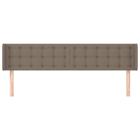 Vidaxl hoofdbord met randen 183x16x78 88 cm stof taupe