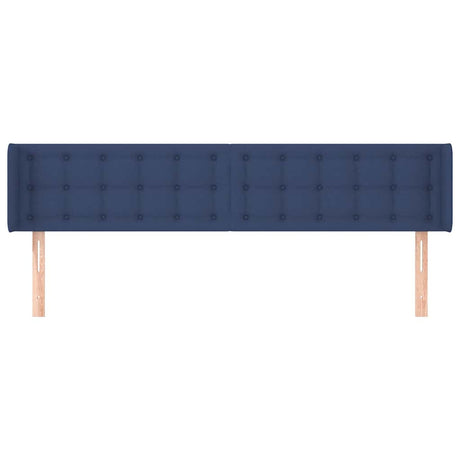Vidaxl hoofdbord met randen 203x16x78 88 cm stof blauw