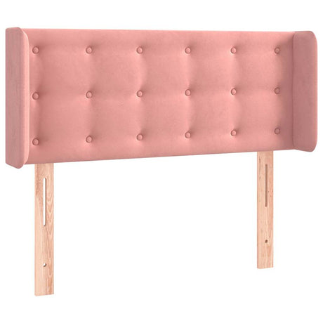 Vidaxl hoofdbord met randen 83x16x78 88 cm fluweel roze