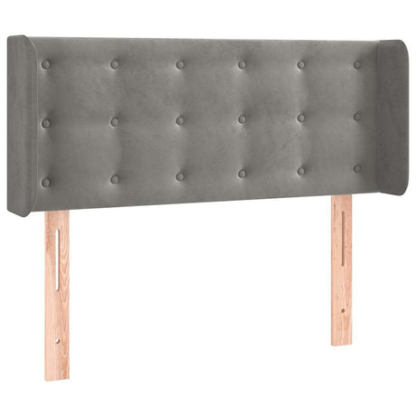 Vidaxl hoofdbord met randen 93x16x78 88 cm fluweel lichtgrijs