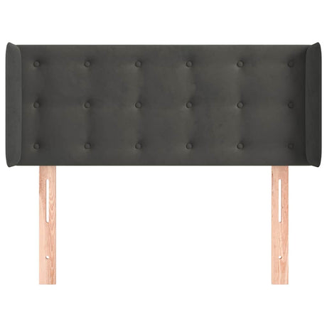 Vidaxl hoofdbord met randen 93x16x78 88 cm fluweel donkergrijs