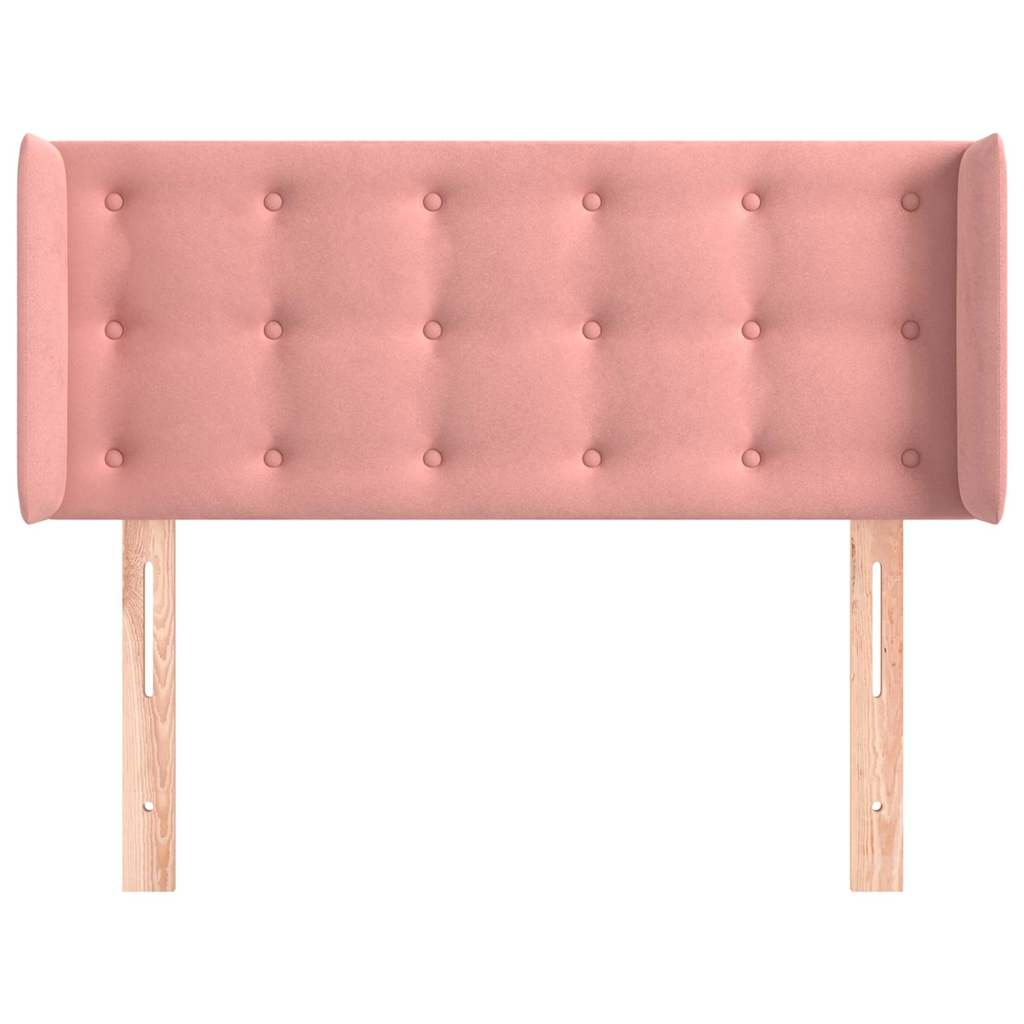 Vidaxl hoofdbord met randen 93x16x78 88 cm fluweel roze
