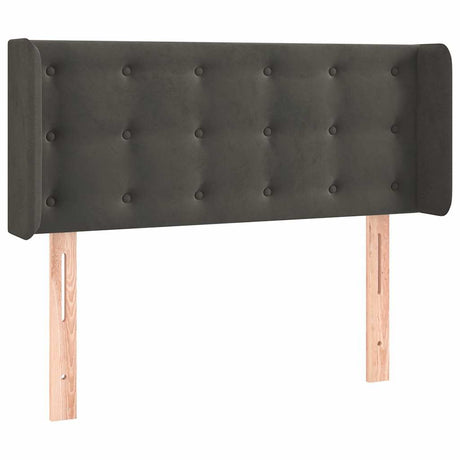 Vidaxl hoofdbord met randen 103x16x78 88 cm fluweel donkergrijs