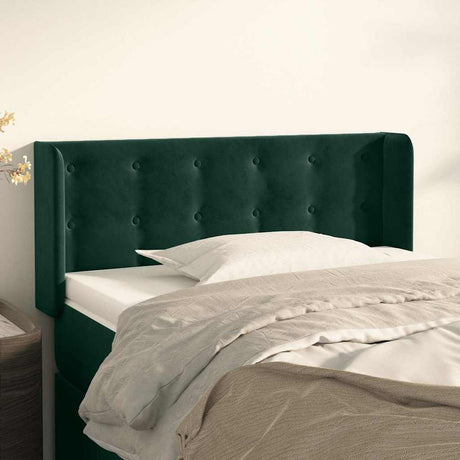 Vidaxl hoofdbord met randen 103x16x78 88 cm fluweel donkergroen