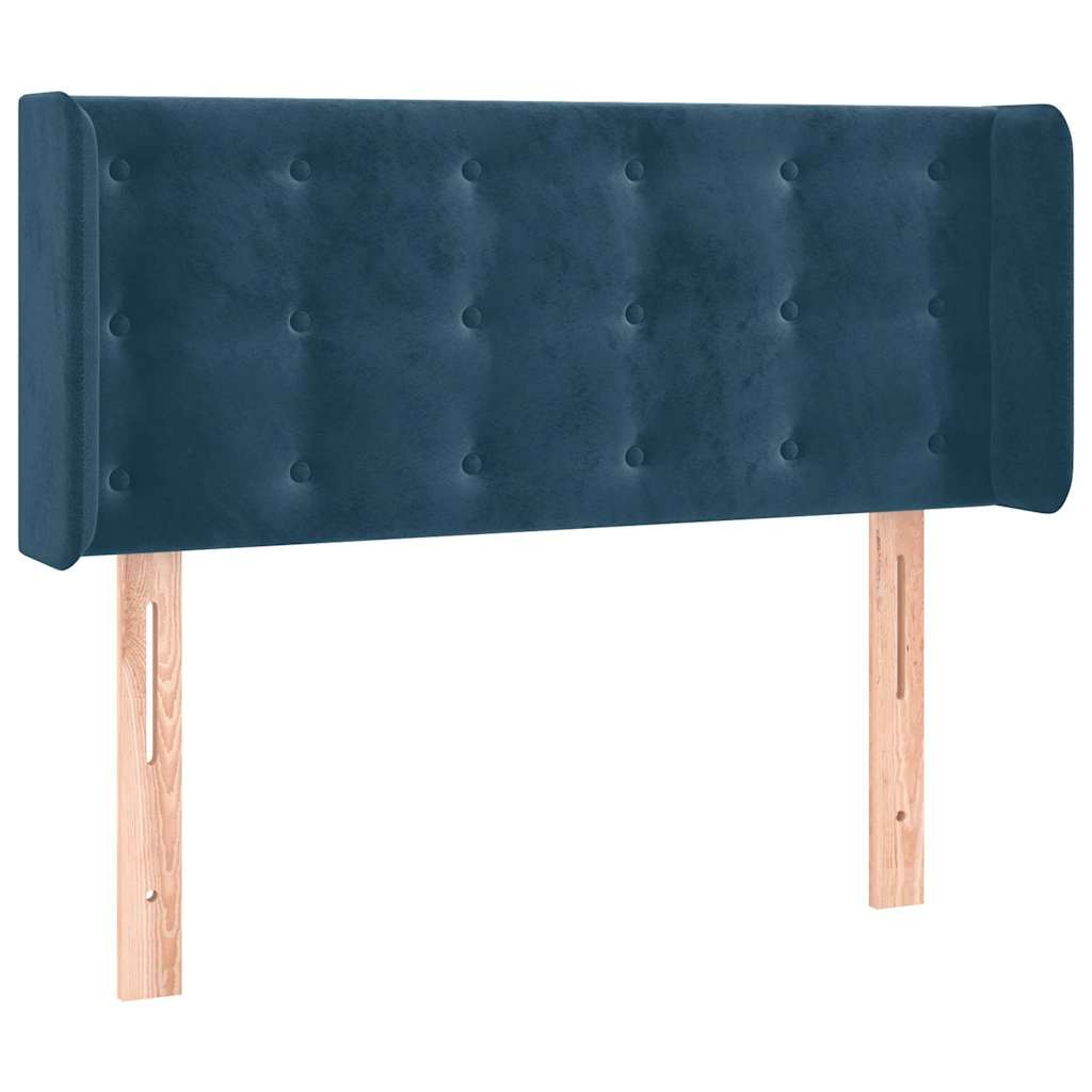 Vidaxl hoofdbord met randen 103x16x78 88 cm fluweel donkerblauw