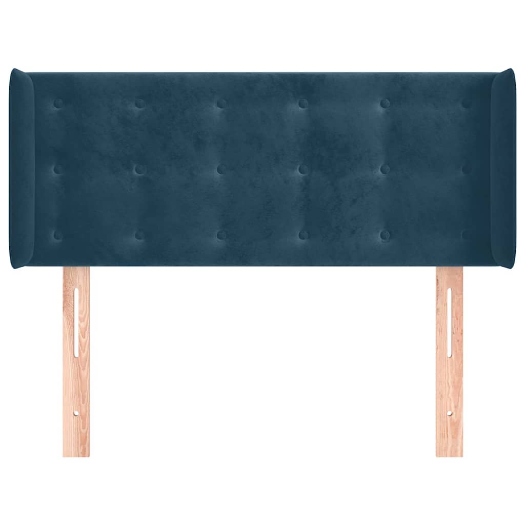 Vidaxl hoofdbord met randen 103x16x78 88 cm fluweel donkerblauw