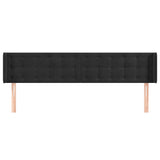 Vidaxl hoofdbord met randen 183x16x78 88 cm fluweel zwart