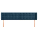Vidaxl hoofdbord met randen 183x16x78 88 cm fluweel donkerblauw