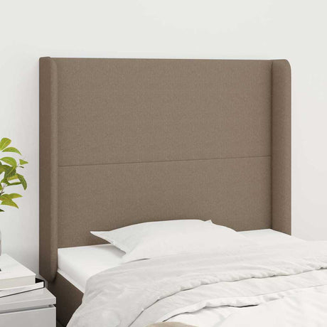 Vidaxl hoofdbord met randen 83x16x118 128 cm stof taupe