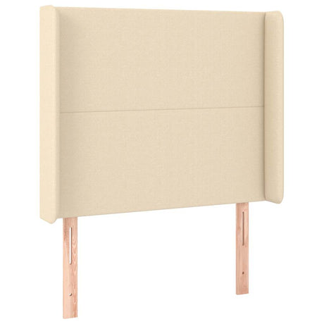 Vidaxl hoofdbord met randen 83x16x118 128 cm stof crèmekleurig