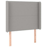 Vidaxl hoofdbord met randen 93x16x118 128 cm stof lichtgrijs