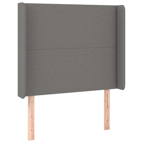 Vidaxl hoofdbord met randen 93x16x118 128 cm stof donkergrijs