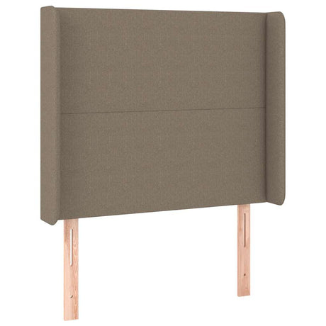 Vidaxl hoofdbord met randen 93x16x118 128 cm stof taupe