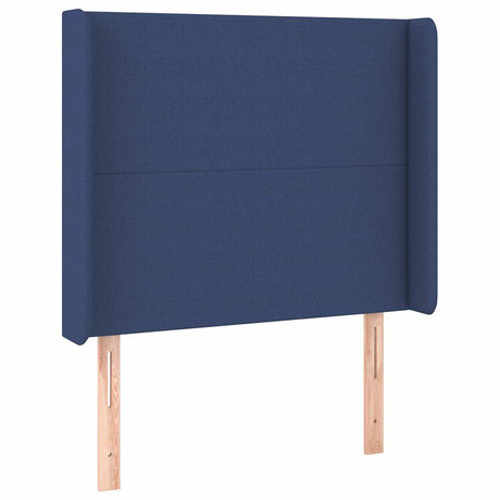 Vidaxl hoofdbord met randen 93x16x118 128 cm stof blauw