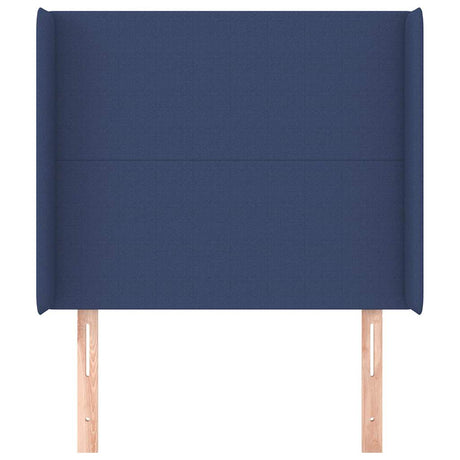 Vidaxl hoofdbord met randen 93x16x118 128 cm stof blauw