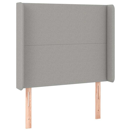 Vidaxl hoofdbord met randen 103x16x118 128 cm stof lichtgrijs