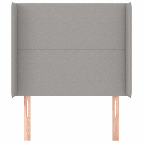 Vidaxl hoofdbord met randen 103x16x118 128 cm stof lichtgrijs
