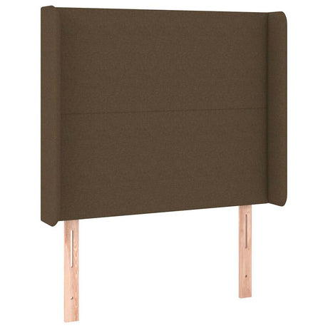 Vidaxl hoofdbord met randen 103x16x118 128 cm stof donkerbruin