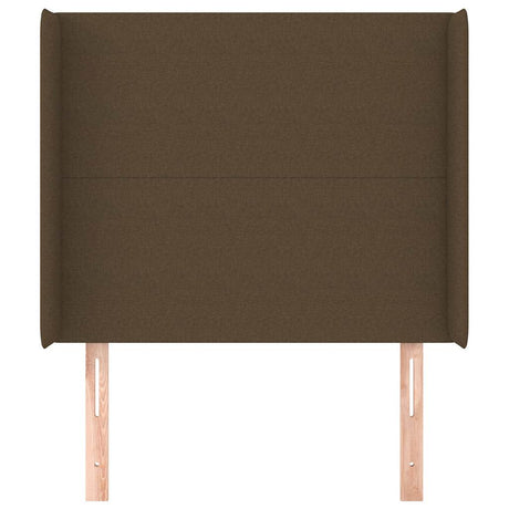 Vidaxl hoofdbord met randen 103x16x118 128 cm stof donkerbruin