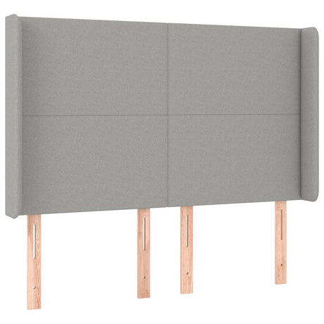 Vidaxl hoofdbord met randen 147x16x118 128 cm stof lichtgrijs