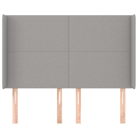 Vidaxl hoofdbord met randen 147x16x118 128 cm stof lichtgrijs