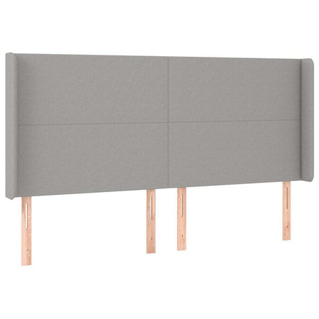 Vidaxl hoofdbord met randen 183x16x118 128 cm stof lichtgrijs