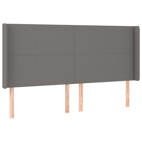 Vidaxl hoofdbord met randen 183x16x118 128 cm stof donkergrijs